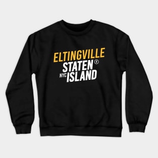 Eltingville, Staten Island - Modern Cursive Minimal Design - New York Crewneck Sweatshirt